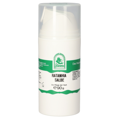 Sie sehen eine Packung RATANHIA SALBE 90 G, Produktbild: 01 RATANHIA SALBE 90 G, A-Nr.: 5703798 - 01