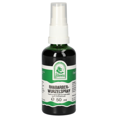 Sie sehen eine Packung RHABARBERWURZEL SPRAY 50 ML, Produktbild: 01 RHABARBERWURZEL SPRAY 50 ML, A-Nr.: 4484791 - 01