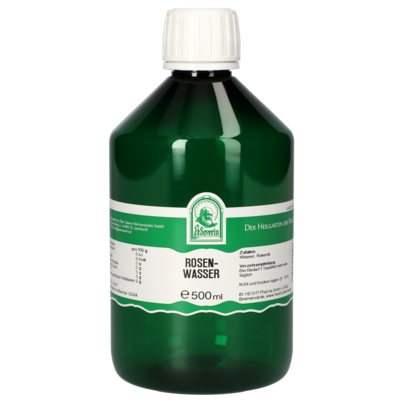 Sie sehen eine Packung ROSENWASSER 500 ML, Produktbild: 01 ROSENWASSER 500 ML, A-Nr.: 5061638 - 01