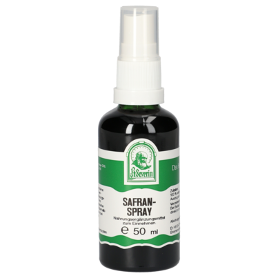 Sie sehen eine Packung SAFRAN SPRAY 50 ML, Produktbild: 01 SAFRAN SPRAY 50 ML, A-Nr.: 4444805 - 01