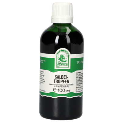 Sie sehen eine Packung SALBEI TROPFEN 100 ML, Produktbild: 01 SALBEI TROPFEN 100 ML, A-Nr.: 4246672 - 01