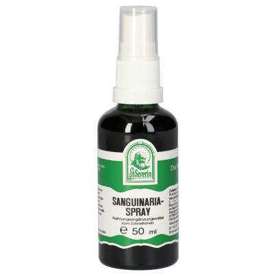 Sie sehen eine Packung SANGUINARIA SPRAY 50 ML, Produktbild: 01 SANGUINARIA SPRAY 50 ML, A-Nr.: 4566514 - 01