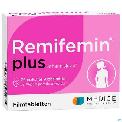 Sie sehen eine Packung Remifemin Plus Johanniskraut Filmtabl 100st, Produktbild: 05 Remifemin Plus Johanniskraut Filmtabl 100st, A-Nr.: 5514100 - 05