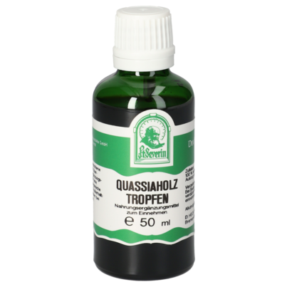 Sie sehen eine Packung QUASSIAHOLZ TROPFEN 50 ML, Produktbild: 01 QUASSIAHOLZ TROPFEN 50 ML, A-Nr.: 5725682 - 01