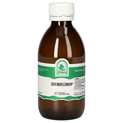 Sie sehen eine Packung QUENDELSIRUP PATER 200 ML, Produktbild: 01 QUENDELSIRUP PATER 200 ML, A-Nr.: 5762789 - 01
