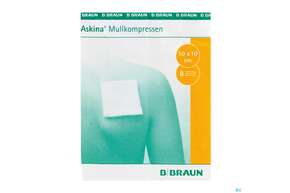 Mullkompressen Askina 8fach/unsteril 10x 10 Cm 100st, A-Nr.: 1779014 - 01