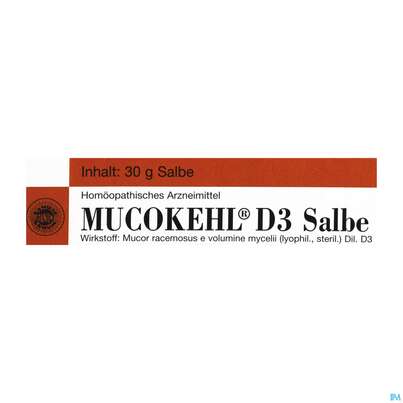 Sie sehen eine Packung Mucokehl Salbe D3 30g, Produktbild: 01 Mucokehl Salbe D3 30g, A-Nr.: 0962549 - 01