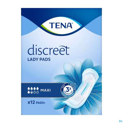 Sie sehen eine Packung Inkontinenz Tena/lady Discreet Einlage Maxi 760979 12st, Produktbild: 01 Inkontinenz Tena/lady Discreet Einlage Maxi 760979 12st, A-Nr.: 5184111 - 01