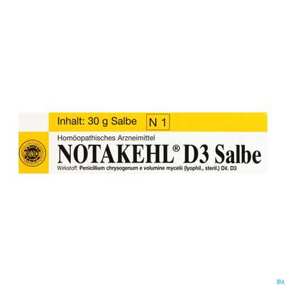 Sie sehen eine Packung Notakehl Salbe D3 30g, Produktbild: 01 Notakehl Salbe D3 30g, A-Nr.: 2417112 - 01
