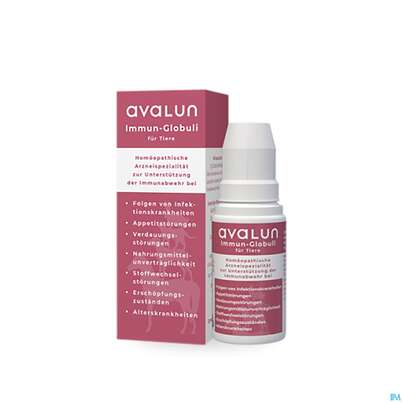 Sie sehen eine Packung Hws Avalun Immun-globuli Für Tiere 20g, Produktbild: 02 Hws Avalun Immun-globuli Für Tiere 20g, A-Nr.: 5197935 - 02