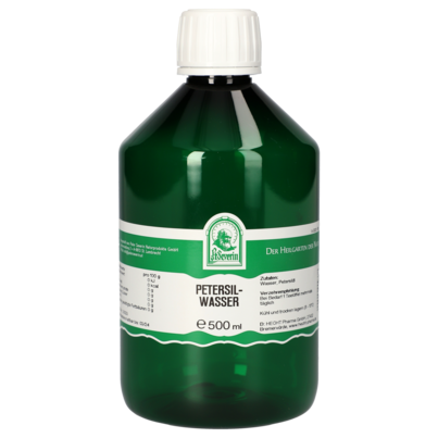Sie sehen eine Packung PETERSILWASSER 500 ML, Produktbild: 01 PETERSILWASSER 500 ML, A-Nr.: 5061578 - 01