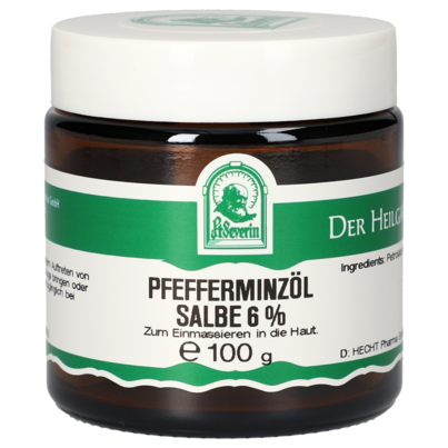 Sie sehen eine Packung PFEFFERMINZÖL SALBE 6% 100 G, Produktbild: 01 PFEFFERMINZÖL SALBE 6% 100 G, A-Nr.: 5304124 - 01