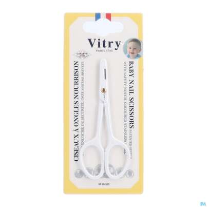 Sie sehen eine Packung Vitry Baby-nagelschere Aus Rostfreiem Edelstahl_weiss 1pc, Produktbild: 02 Vitry Baby-nagelschere Aus Rostfreiem Edelstahl_weiss 1pc, A-Nr.: 4627718 - 02