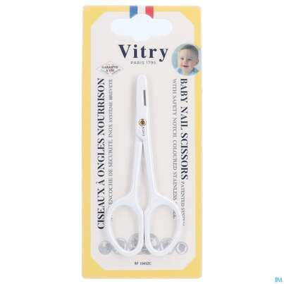 Sie sehen eine Packung Vitry Baby-nagelschere Aus Rostfreiem Edelstahl_weiss 1pc, Produktbild: 03 Vitry Baby-nagelschere Aus Rostfreiem Edelstahl_weiss 1pc, A-Nr.: 4627718 - 03