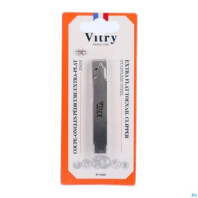 Sie sehen eine Packung Vitry Fußnagelknipser Extra Flach, Rostfrei 1pc, Produktbild: 01 Vitry Fußnagelknipser Extra Flach, Rostfrei 1pc, A-Nr.: 4633357 - 01