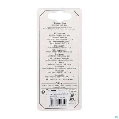 Vitry Zupfpinzette „prestige“ Rostfreier Edelstahl Schräg 1pc, A-Nr.: 4633736 - 06