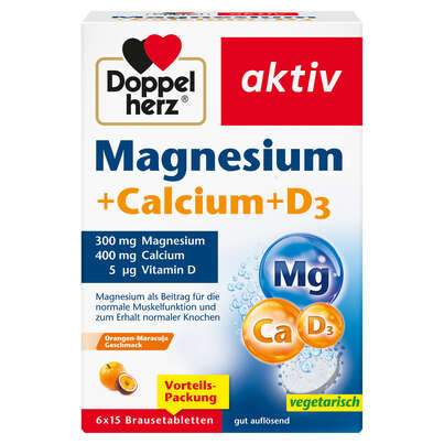 Doppelherz Magnesium + Calcium + D3 Brausetabletten, A-Nr.: 5886155 - 01