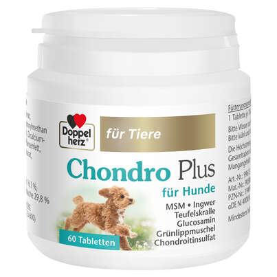 Sie sehen eine Packung Doppelherz für Tiere Chondro Plus für Hunde, Produktbild: 01 Doppelherz für Tiere Chondro Plus für Hunde, A-Nr.: 5955755 - 01