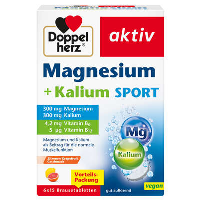 Doppelherz Magnesium + Kalium Brausetabletten Sport, A-Nr.: 5886161 - 01