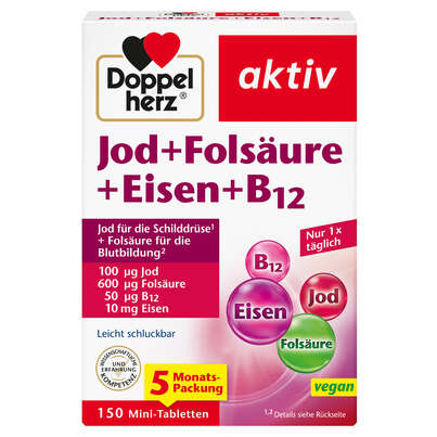 Doppelherz Jod + Folsäure + Eisen + B12, A-Nr.: 5817987 - 01