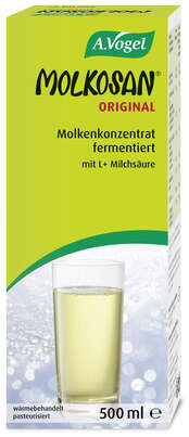 Sie sehen eine Packung A.Vogel MOLKOSAN® Original, 500 ml, Produktbild: 01 A.Vogel MOLKOSAN® Original, 500 ml, A-Nr.: 0253273 - 01