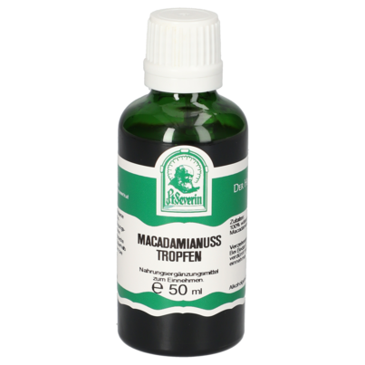 Sie sehen eine Packung MACADAMIANUSS TROPFEN 50 ML, Produktbild: 01 MACADAMIANUSS TROPFEN 50 ML, A-Nr.: 5902664 - 01