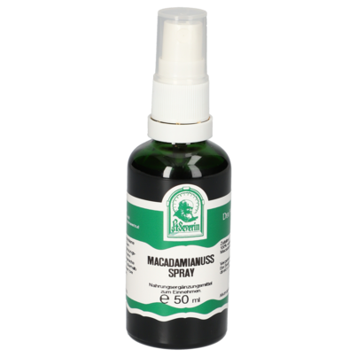 Sie sehen eine Packung MACADAMIANUSS SPRAY 50 ML, Produktbild: 01 MACADAMIANUSS SPRAY 50 ML, A-Nr.: 5902687 - 01