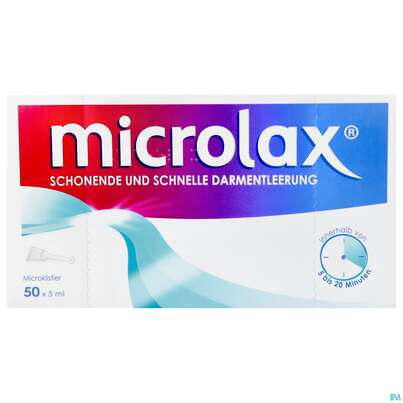 Sie sehen eine Packung Microlax-microklistier Tube 5ml 50st, Produktbild: 01 Microlax-microklistier Tube 5ml 50st, A-Nr.: 3907574 - 01