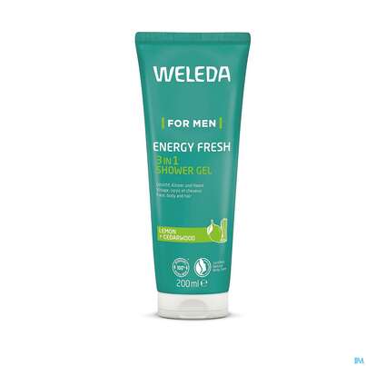 Sie sehen eine Packung Weleda For Men 3in1 Shower Gel Energy Fresh 200ml, Produktbild: 04 Weleda For Men 3in1 Shower Gel Energy Fresh 200ml, A-Nr.: 5740032 - 04