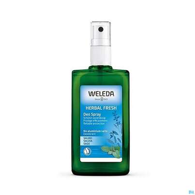 Sie sehen eine Packung Weleda Herbal Fresh Deo Spray Salbei 100ml, Produktbild: 03 Weleda Herbal Fresh Deo Spray Salbei 100ml, A-Nr.: 2315073 - 03