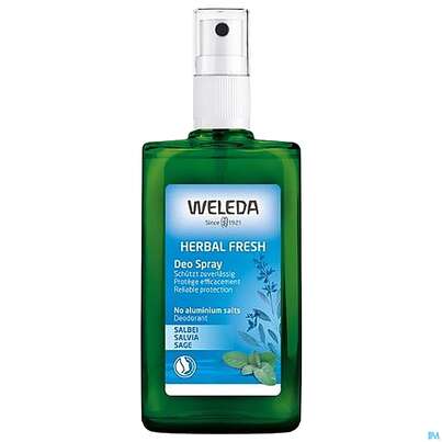 Sie sehen eine Packung Weleda Herbal Fresh Deo Spray Salbei 100ml, Produktbild: 04 Weleda Herbal Fresh Deo Spray Salbei 100ml, A-Nr.: 2315073 - 04