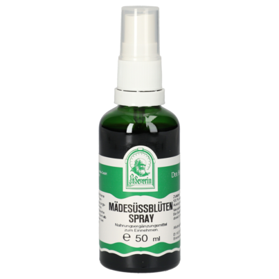 Sie sehen eine Packung MÄDESÜSSBLÜTEN SPRAY 50 ML, Produktbild: 01 MÄDESÜSSBLÜTEN SPRAY 50 ML, A-Nr.: 5637618 - 01