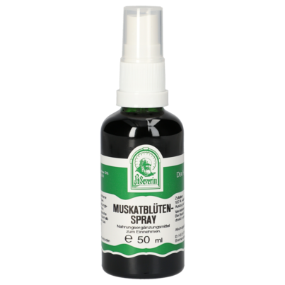 Sie sehen eine Packung MUSKATBLÜTEN SPRAY 50 ML, Produktbild: 01 MUSKATBLÜTEN SPRAY 50 ML, A-Nr.: 4485313 - 01