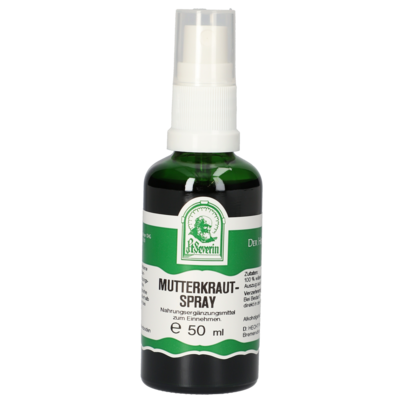 Sie sehen eine Packung MUTTERKRAUT SPRAY 50 ML, Produktbild: 01 MUTTERKRAUT SPRAY 50 ML, A-Nr.: 4800074 - 01