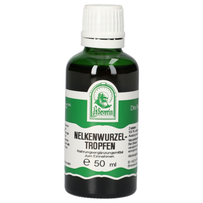 Sie sehen eine Packung NELKENWURZEL TROPFEN 50 ML, Produktbild: 01 NELKENWURZEL TROPFEN 50 ML, A-Nr.: 4484667 - 01