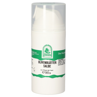 Sie sehen eine Packung OLIVENBLÄTTER SALBE 90 G, Produktbild: 01 OLIVENBLÄTTER SALBE 90 G, A-Nr.: 5695716 - 01