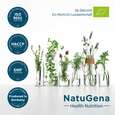 Sie sehen eine Packung NatuGena Bio-Gerstengras + C Kapseln, Produktbild: 05 NatuGena Bio-Gerstengras + C Kapseln, A-Nr.: 6036105 - 05