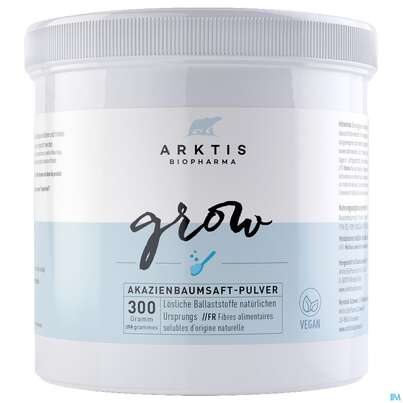 Sie sehen eine Packung Akazienfaser Pulver Arktis Grow 300g, Produktbild: 03 Akazienfaser Pulver Arktis Grow 300g, A-Nr.: 4750399 - 03