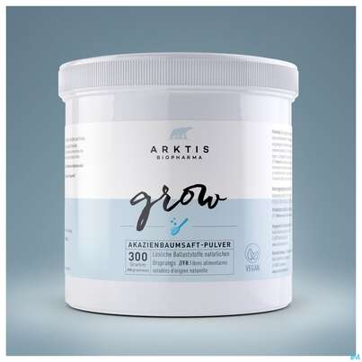 Sie sehen eine Packung Akazienfaser Pulver Arktis Grow 300g, Produktbild: 08 Akazienfaser Pulver Arktis Grow 300g, A-Nr.: 4750399 - 08