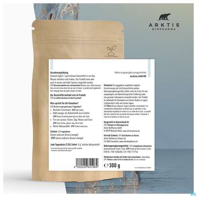 Sie sehen eine Packung Akazienfaser Pulver Arktis Grow Nf 300g, Produktbild: 07 Akazienfaser Pulver Arktis Grow Nf 300g, A-Nr.: 5713905 - 07