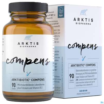 Sie sehen eine Packung Arktis Arktibiotic Pulver Compens 90g, Produktbild: 02 Arktis Arktibiotic Pulver Compens 90g, A-Nr.: 4750347 - 02