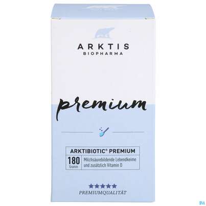 Sie sehen eine Packung Arktis Arktibiotic Pulver Premium 180g, Produktbild: 01 Arktis Arktibiotic Pulver Premium 180g, A-Nr.: 4750330 - 01