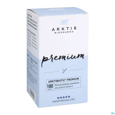 Sie sehen eine Packung Arktis Arktibiotic Pulver Premium 180g, Produktbild: 02 Arktis Arktibiotic Pulver Premium 180g, A-Nr.: 4750330 - 02