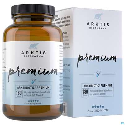 Sie sehen eine Packung Arktis Arktibiotic Pulver Premium 180g, Produktbild: 06 Arktis Arktibiotic Pulver Premium 180g, A-Nr.: 4750330 - 06
