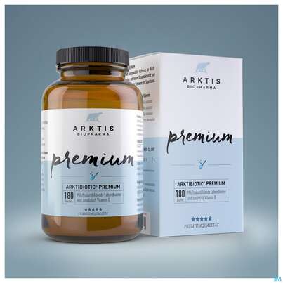 Sie sehen eine Packung Arktis Arktibiotic Pulver Premium 180g, Produktbild: 10 Arktis Arktibiotic Pulver Premium 180g, A-Nr.: 4750330 - 10