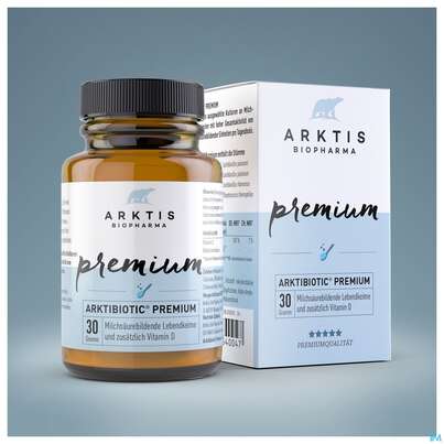 Sie sehen eine Packung Arktis Arktibiotic Pulver Premium 30g, Produktbild: 08 Arktis Arktibiotic Pulver Premium 30g, A-Nr.: 4750318 - 08