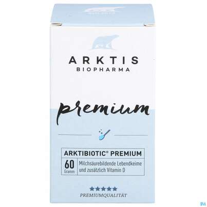 Sie sehen eine Packung Arktis Arktibiotic Pulver Premium 60g, Produktbild: 01 Arktis Arktibiotic Pulver Premium 60g, A-Nr.: 4750324 - 01