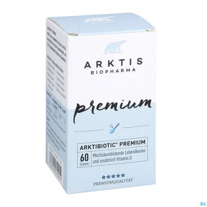 Sie sehen eine Packung Arktis Arktibiotic Pulver Premium 60g, Produktbild: 02 Arktis Arktibiotic Pulver Premium 60g, A-Nr.: 4750324 - 02