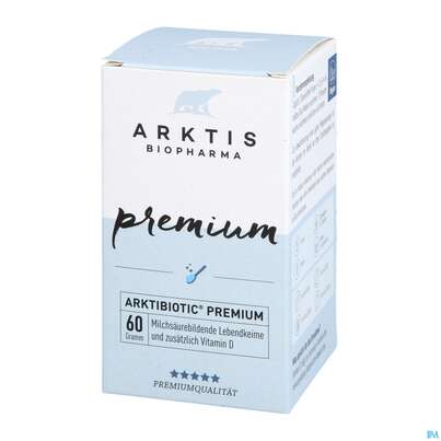 Sie sehen eine Packung Arktis Arktibiotic Pulver Premium 60g, Produktbild: 03 Arktis Arktibiotic Pulver Premium 60g, A-Nr.: 4750324 - 03