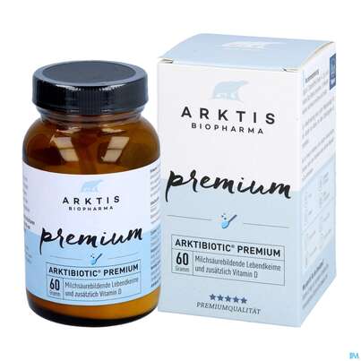 Sie sehen eine Packung Arktis Arktibiotic Pulver Premium 60g, Produktbild: 04 Arktis Arktibiotic Pulver Premium 60g, A-Nr.: 4750324 - 04